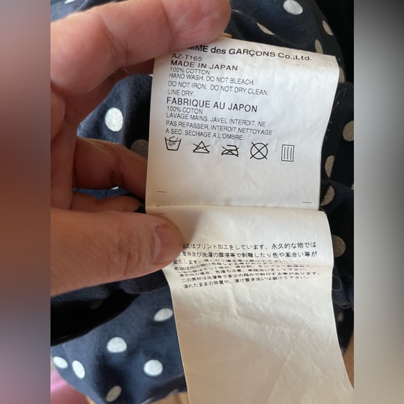 Comme Des Garcons Play - Dot Print Long Sleeve Crewneck T-Shirt - Picture 7 of 7